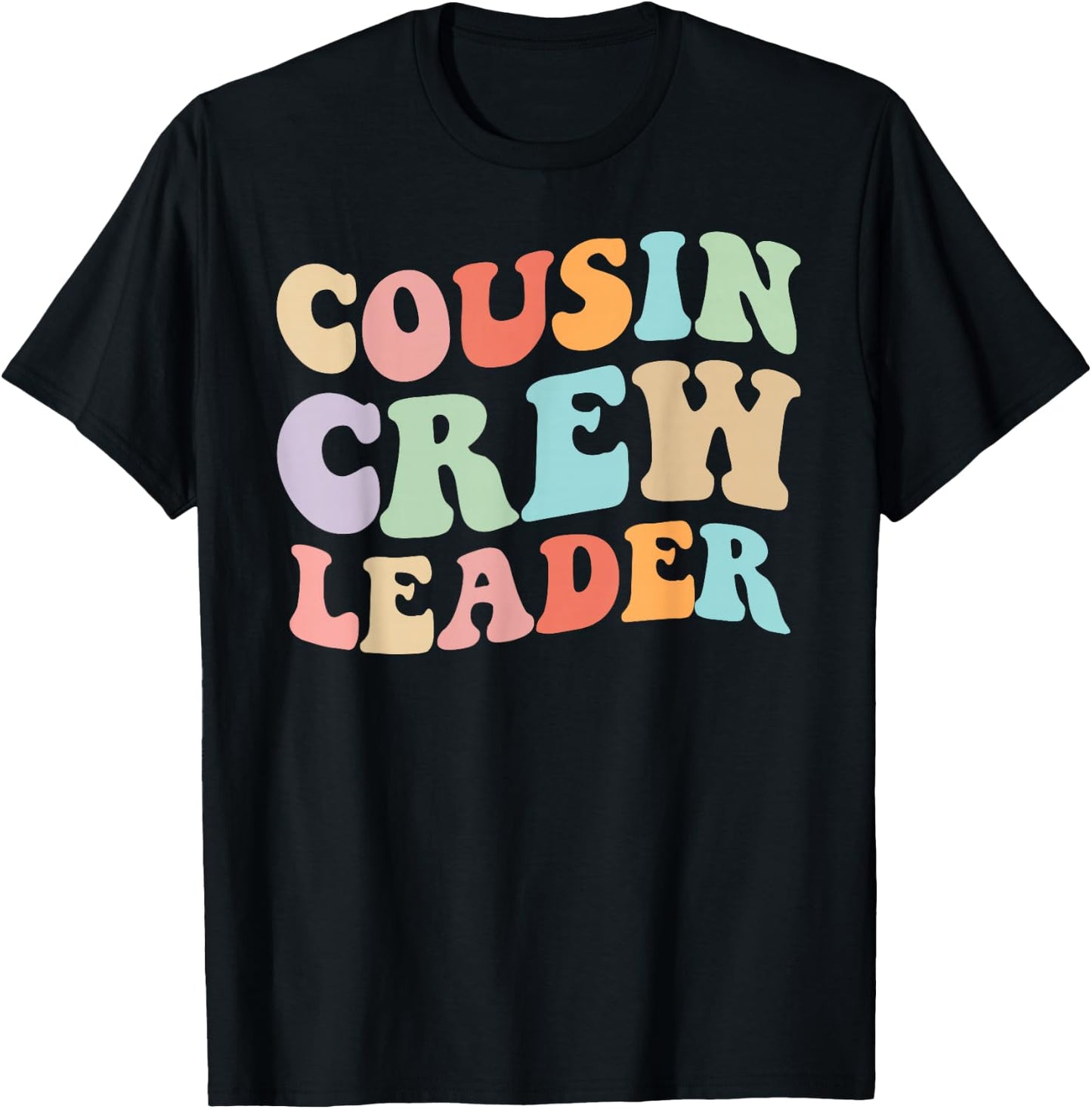 Cousin Crew Leader Retro Graphic – Fun Cousin Group Design T-Shirt - T-Shirt | Black