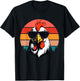 Funny Cool Sunset Retro 70s 80s 90s Chicken in Sunglasses T-Shirt - T-Shirt | Black
