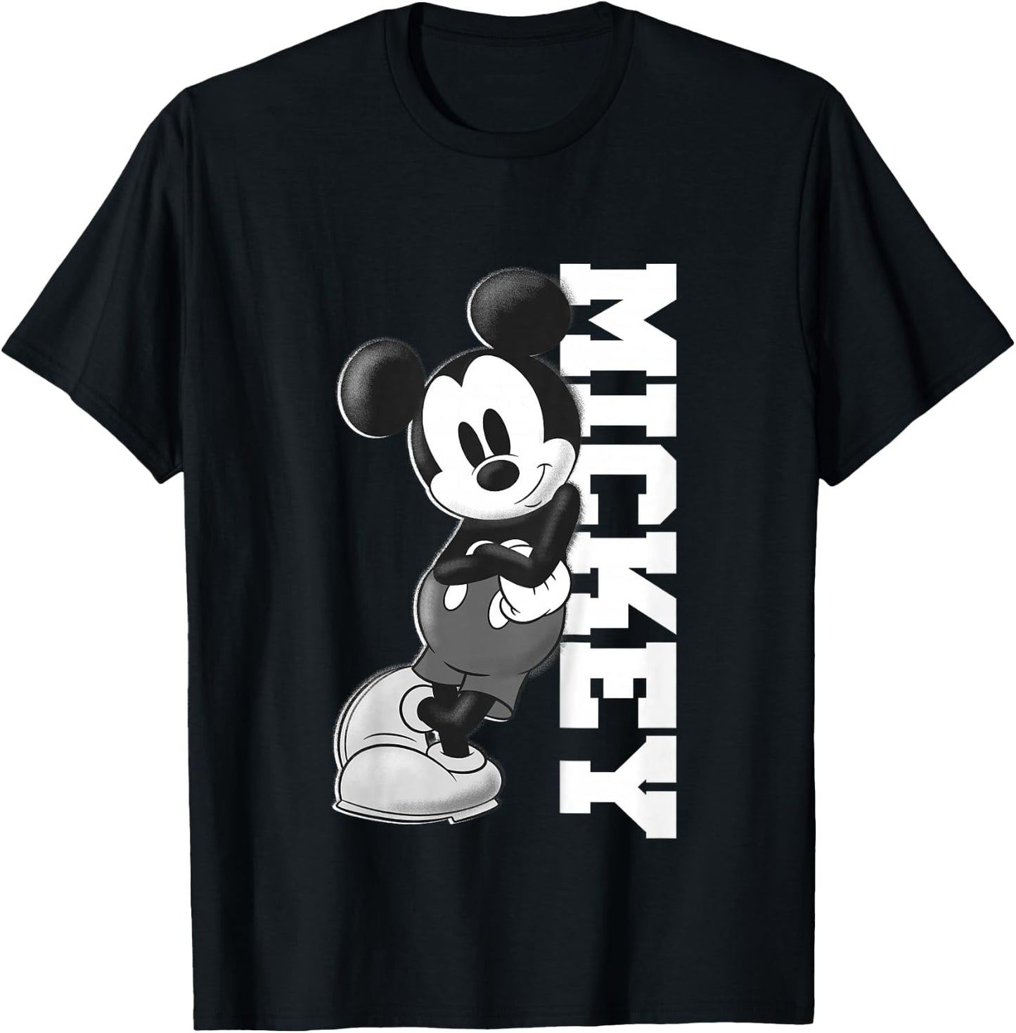 Kids Disney Mickey and Friends Mickey Classic Black & White Logo T-Shirt - T-Shirt | Black