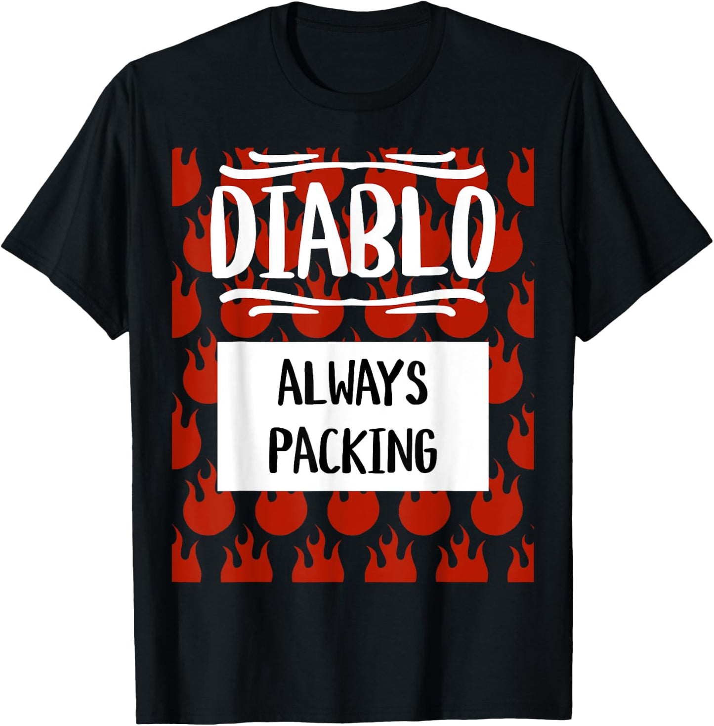 Diablo Hot Sauce Packet Group Halloween Costume Matching T-Shirt - T-Shirt | Black