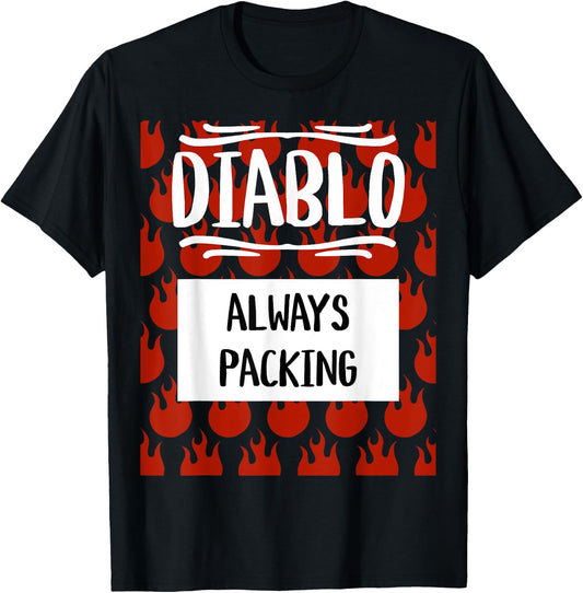 Diablo Hot Sauce Packet Group Halloween Costume Matching T-Shirt - T-Shirt | Black