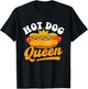 Hot Dog Queen - Hot Dog Lover Fast Food Wiener Men Women Girls Kids T-Shirt - T-Shirt | Black