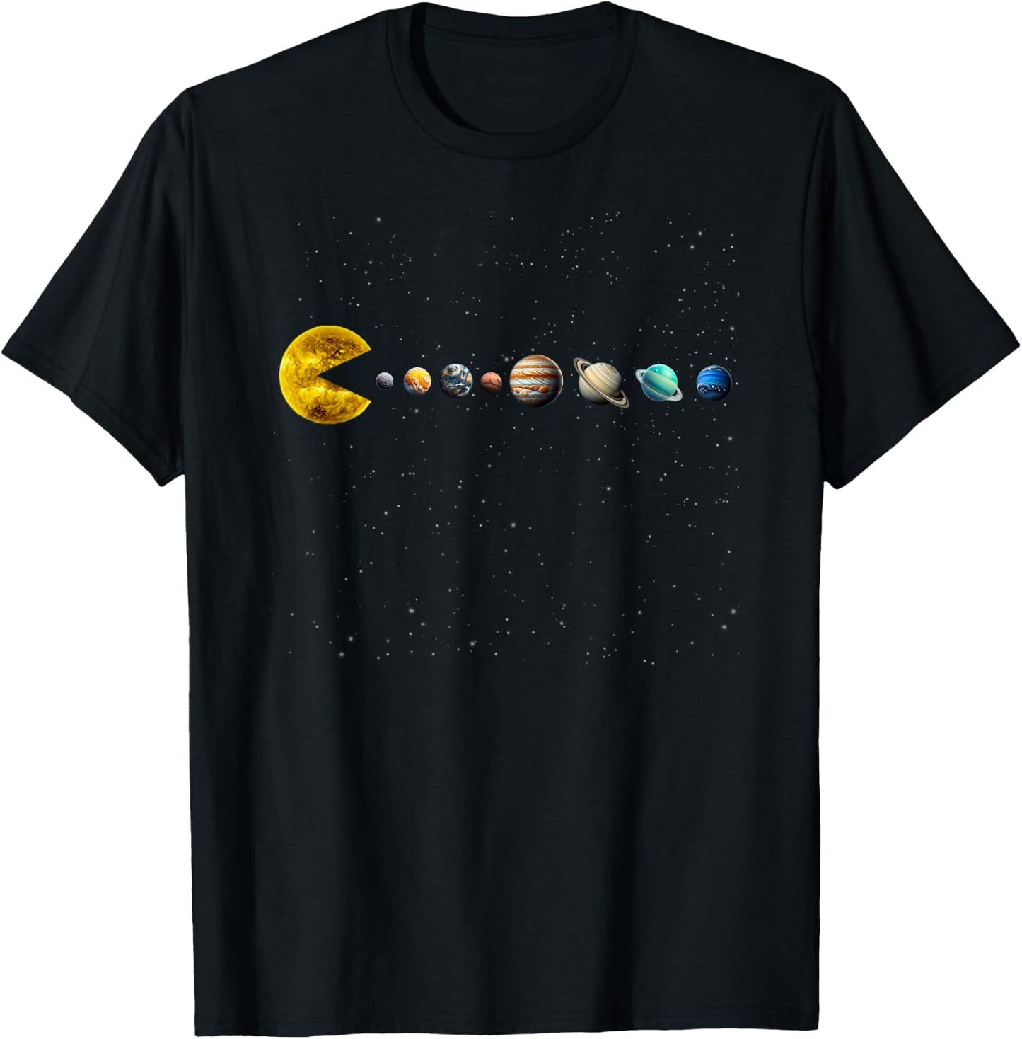 Funny Solar System - Astronauts Space Video Games T-Shirt - T-Shirt | Black