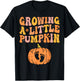 Growing A Little Pumpkin Pregnancy Announcement Halloween T-Shirt - T-Shirt | Black
