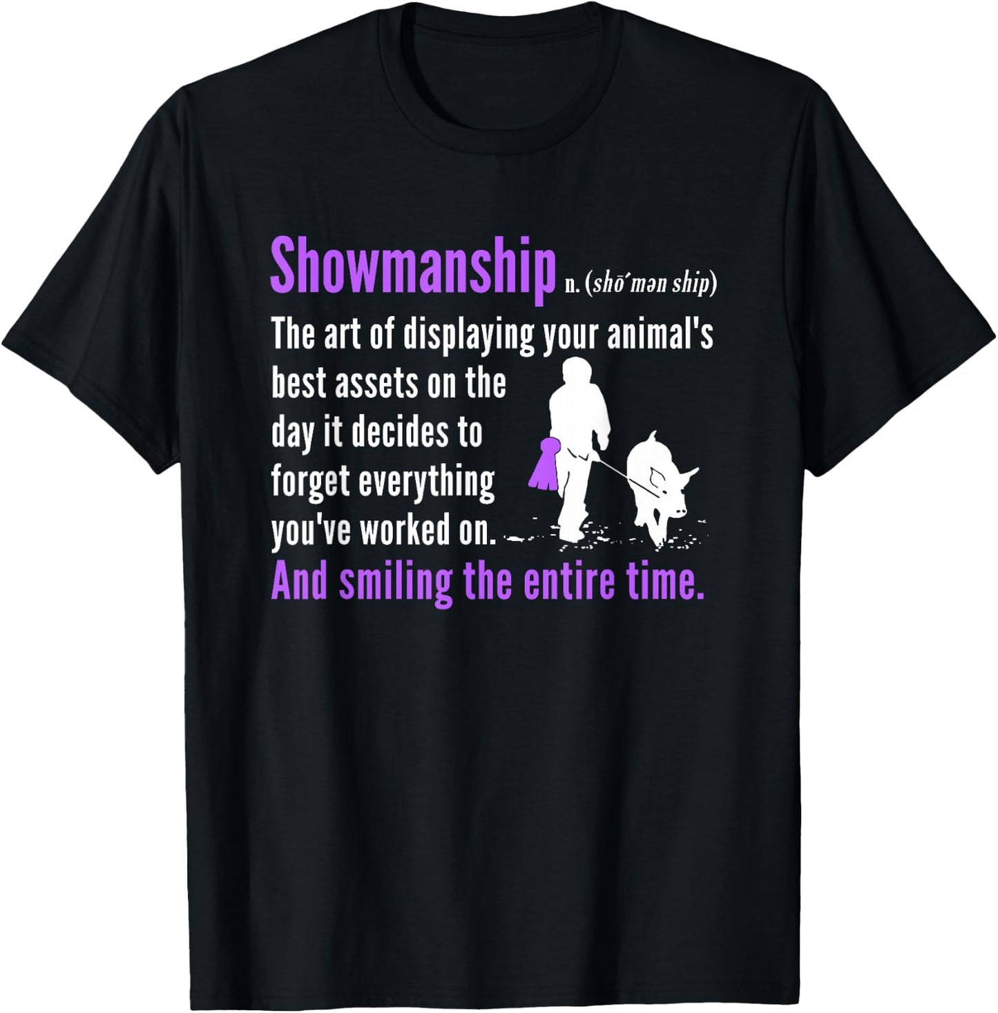 Show Pig Showmanship Shirt Livestock Showing PicksPlace T-Shirt - T-Shirt | Black
