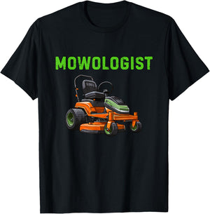 Mowologist Lawn Mowing Funny Grass Mowing Humor T-Shirt - T-Shirt | Black