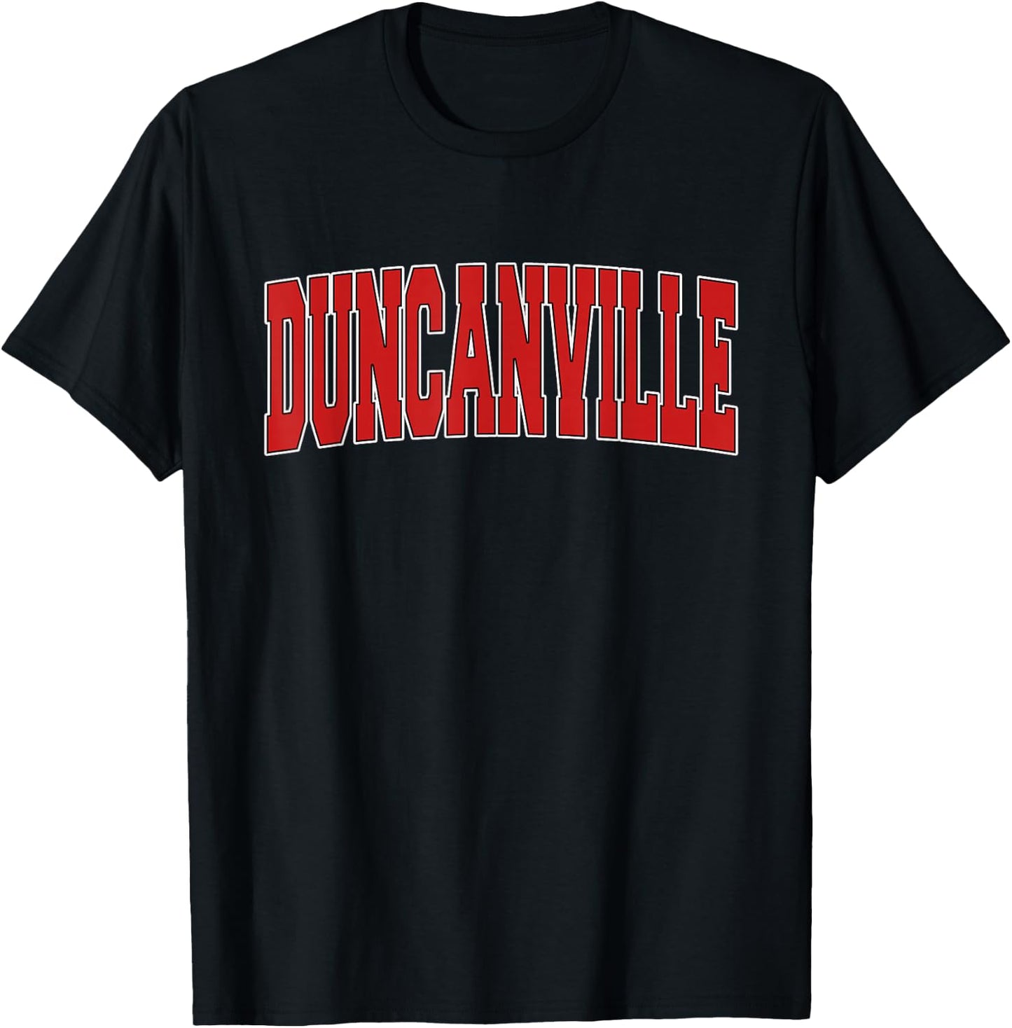 DUNCANVILLE TX TEXAS Varsity Style USA Vintage Sports T-Shirt - T-Shirt | Black