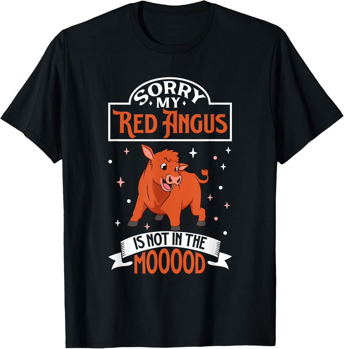 Not in the mood - Red Angus cattle T-Shirt - T-Shirt | Black