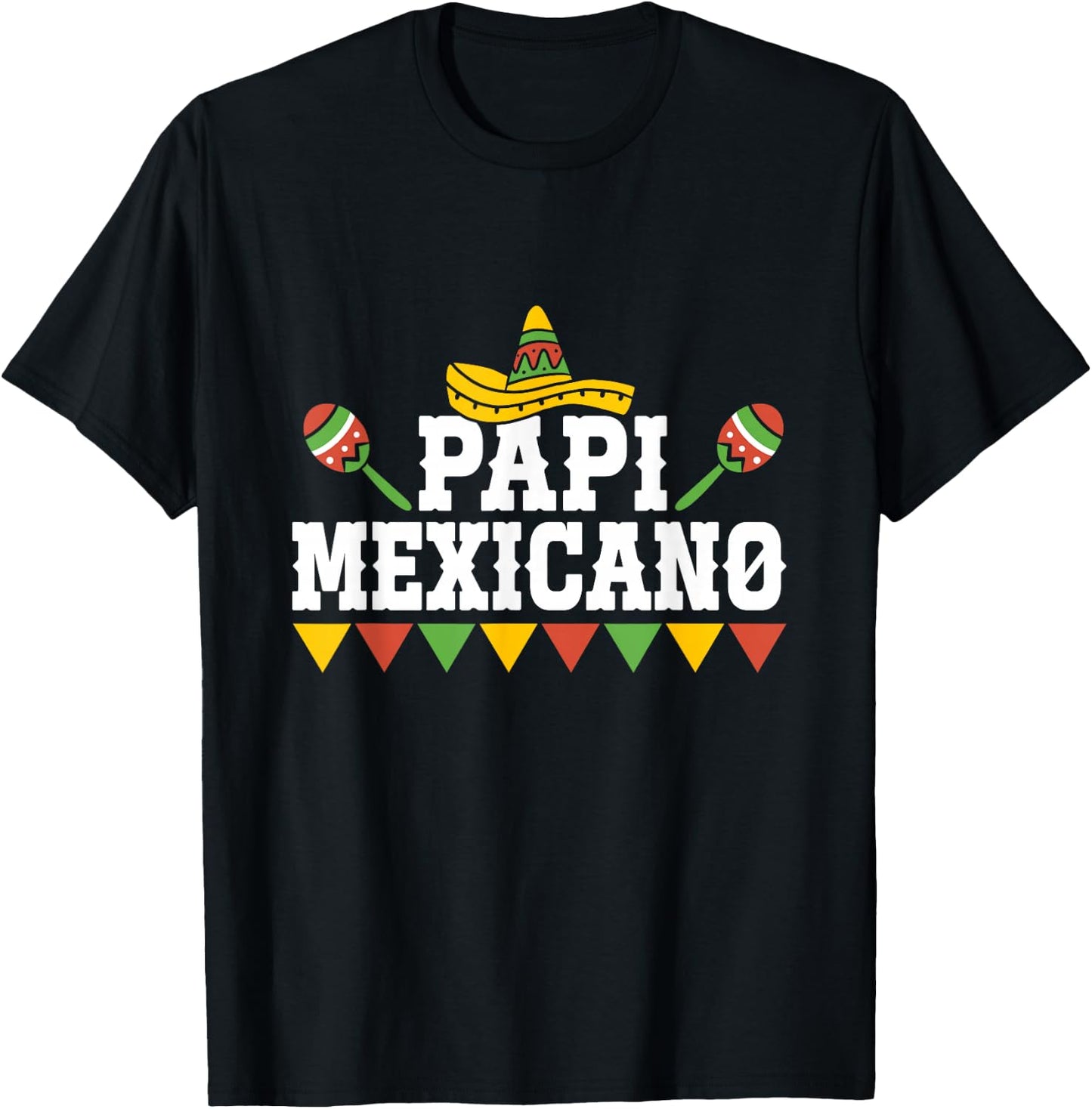 Papi Mexicano Mexican Country Lover Proud Mexico T-Shirt - T-Shirt | Black