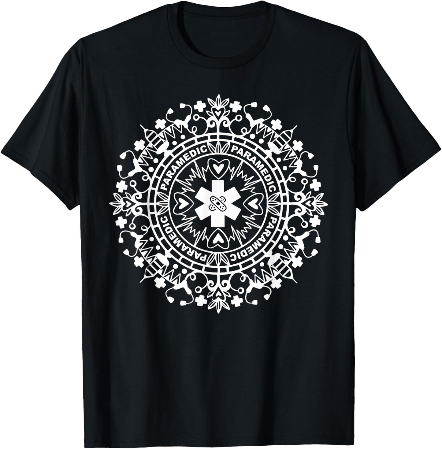 Paramedic Mandala Medical Nursing School Paramedic Student T-Shirt - T-Shirt | Black