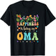 Happiness Is Being An Oma Floral Design Oma Mothers Day T-Shirt - T-Shirt | Black