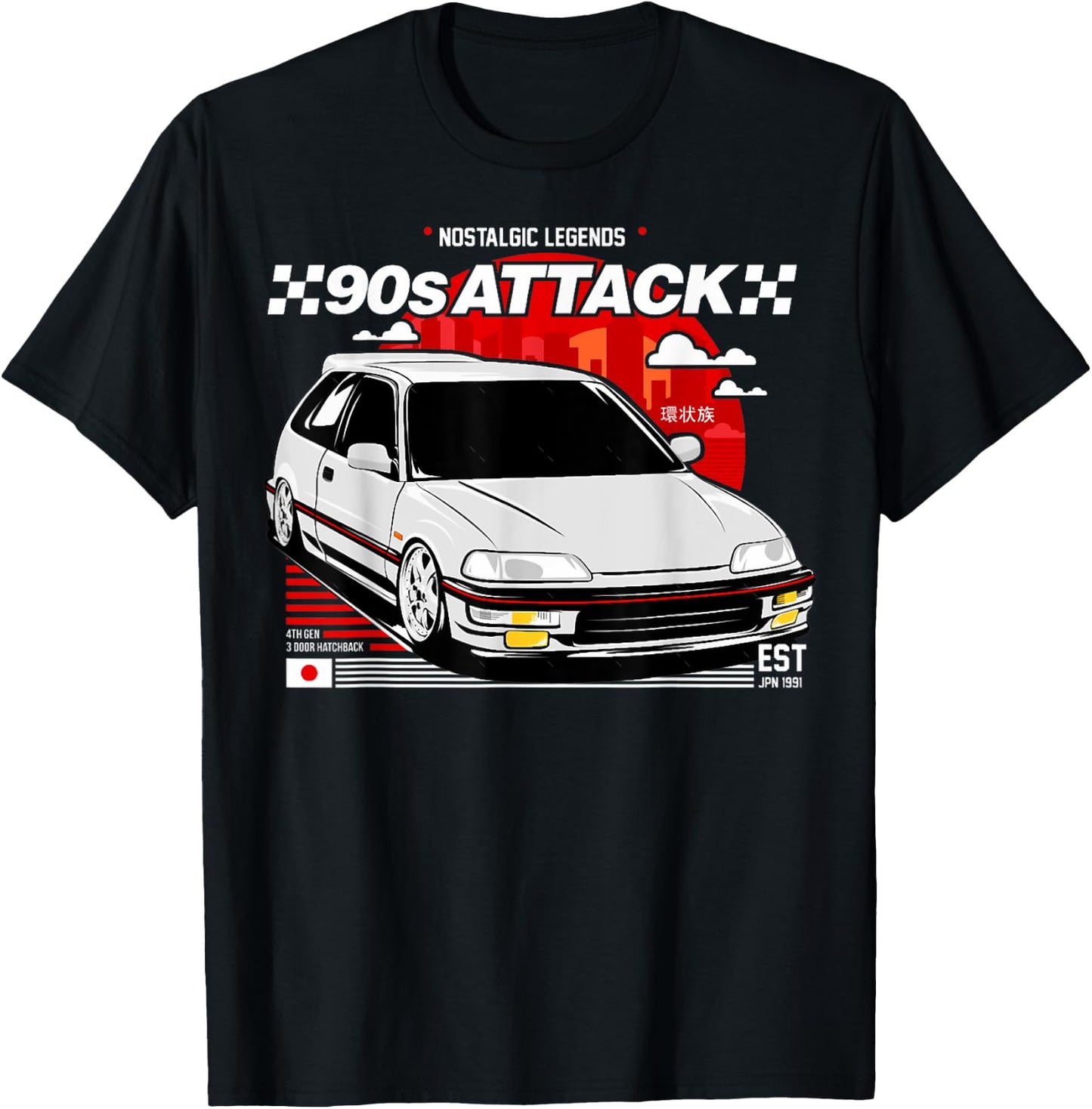 ef civic ef9 sir Japanese car T-Shirt - T-Shirt | Black