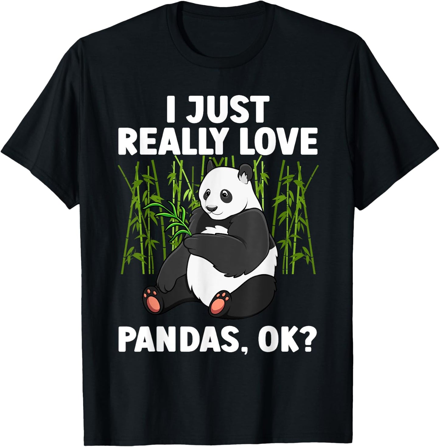 Panda Art Women Animal Giant Panda Bear Panda Lover T-Shirt - T-Shirt | Black