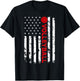 USA Flag Vintage Distressed American Flag Volleyball T-Shirt - T-Shirt | Black