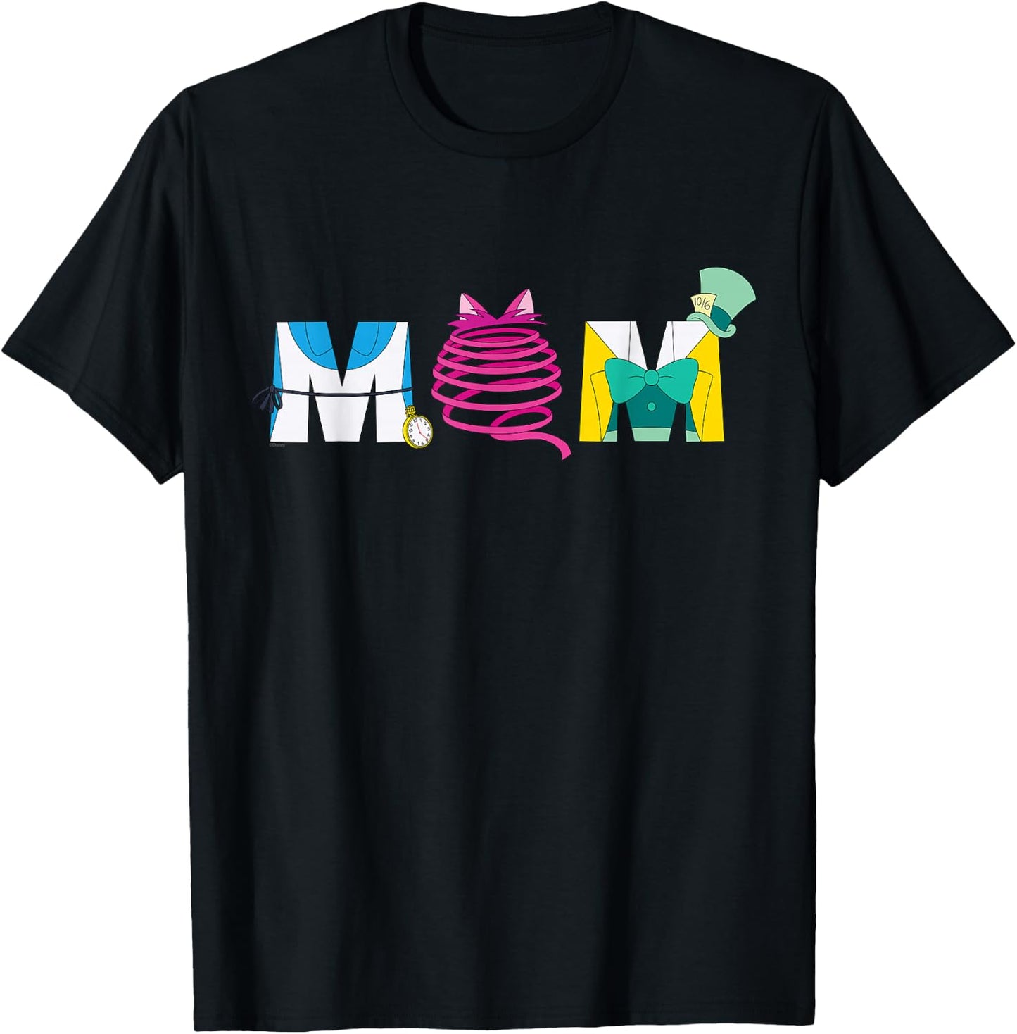 Disney Alice in Wonderland Mother’s Day Birthday Best Mom T-Shirt - T-Shirt | Black
