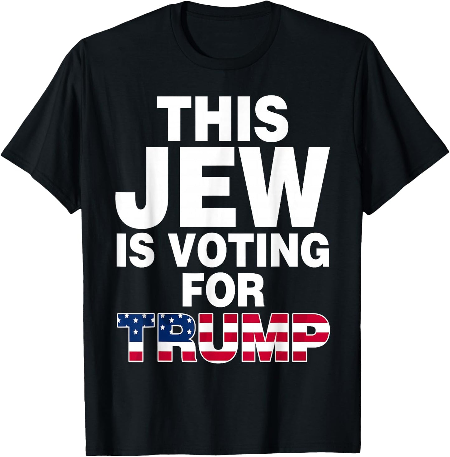 Jewish Trump Voter Republican Israel Donald Trump 2024 T-Shirt - T-Shirt | Black