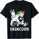 Fathers Day Gift Unicorn Dad Shirt Funny Dadacorn Men T-Shirt - T-Shirt | Black