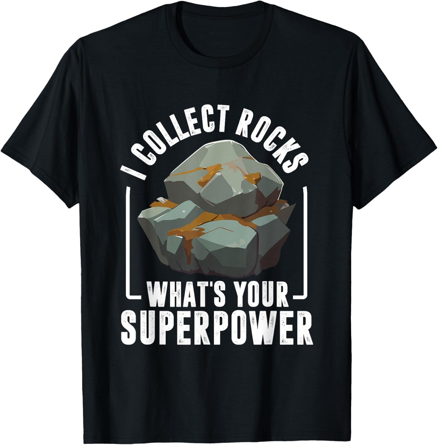 Rock Collector Funny Rock Hound Geologist Rock Collecting T-Shirt - T-Shirt | Black