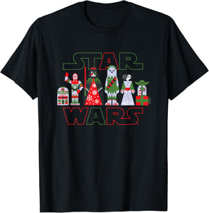 Star Wars Holiday Galactically Festive Christmas Logo T-Shirt - T-Shirt | Black