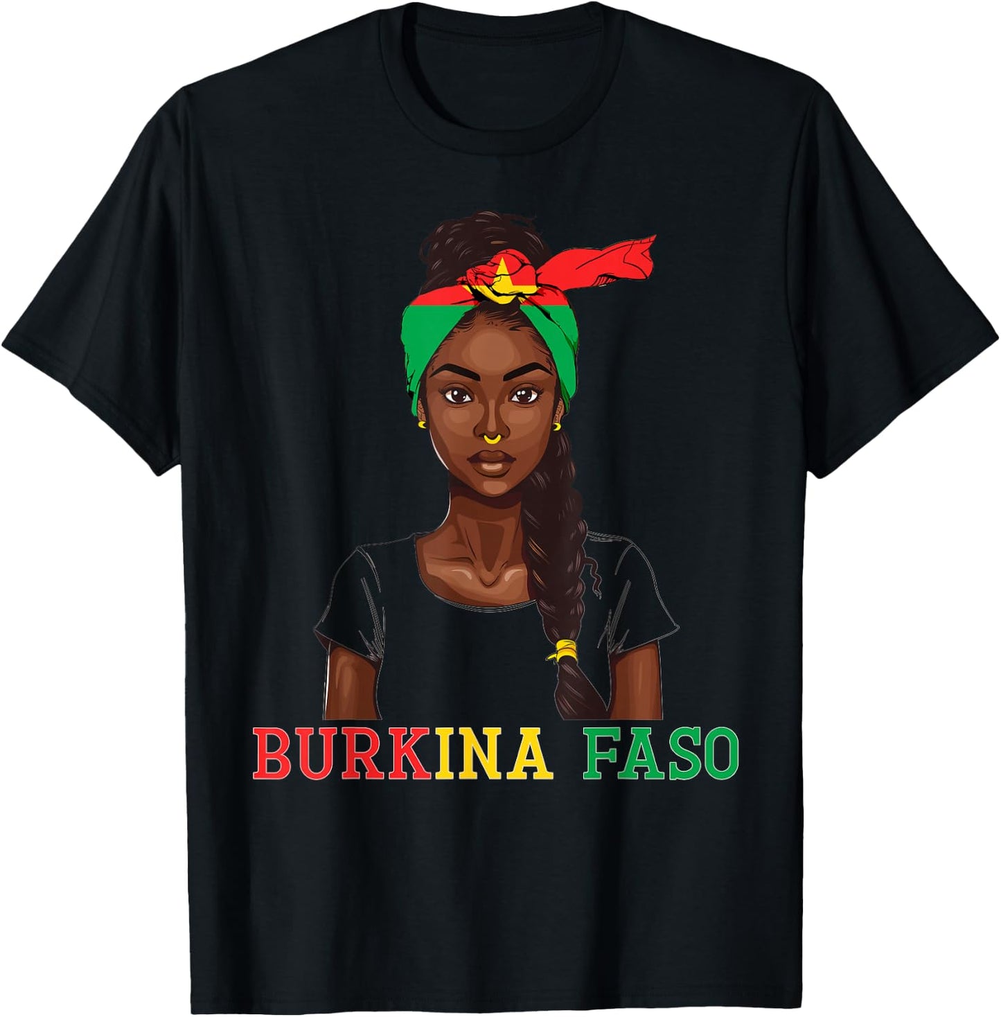 Burkinabe Flag Souvenirs Products Woman Burkina Faso T-Shirt - T-Shirt | Black
