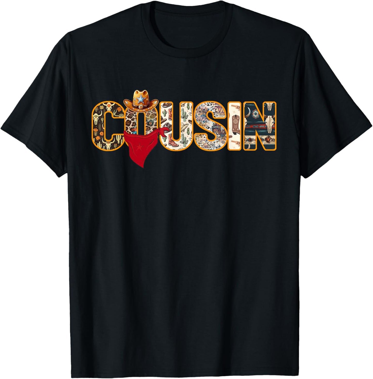 Cousin Of The Birthday Boy Western Rodeo Family Matching T-Shirt - T-Shirt | Black