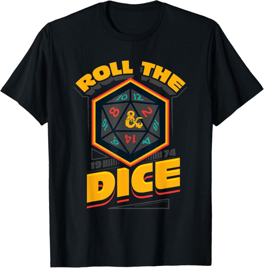 Dungeons & Dragons 1974 Roll The Dice T-Shirt - T-Shirt | Black