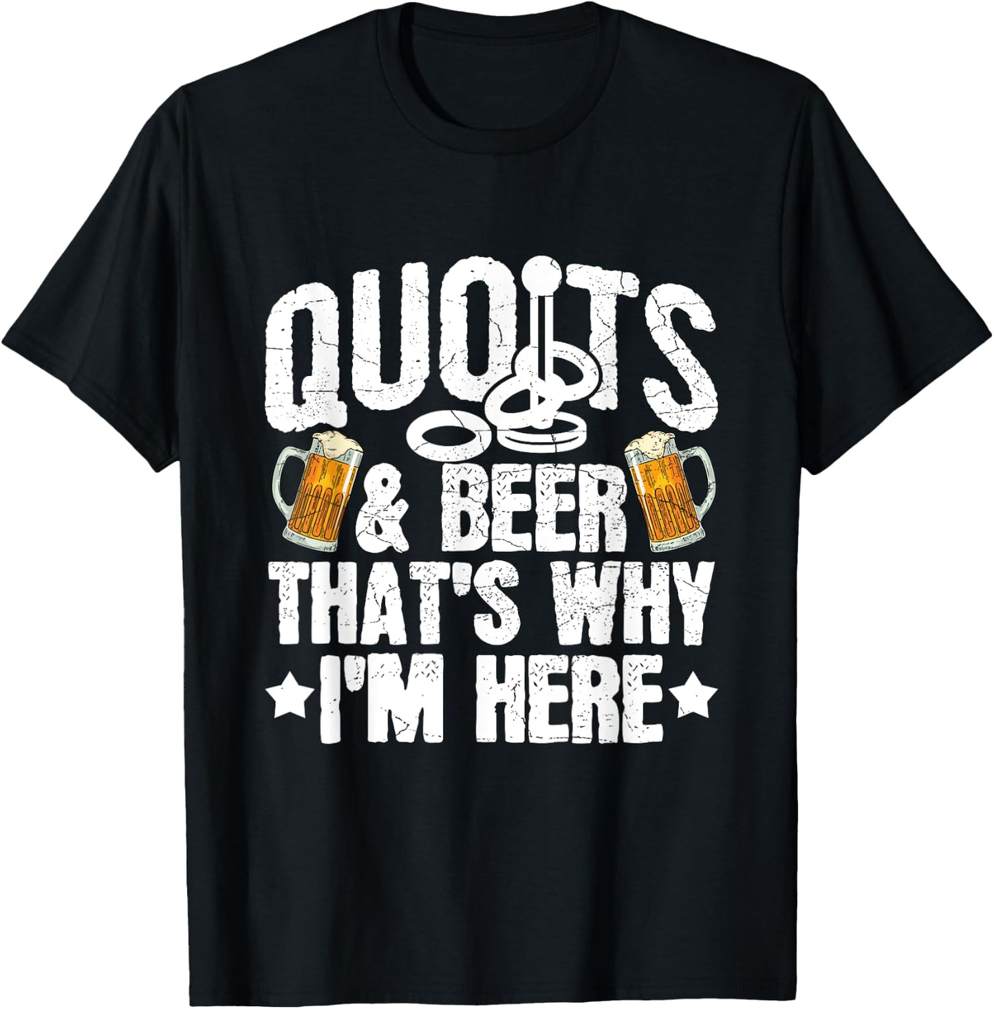 Quoits Athletics and Quoits Quote Design for a Quoits lover T-Shirt - T-Shirt | Black