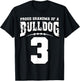 Proud Bulldog Football Grandma Of Player 3 T-Shirt - T-Shirt | Black