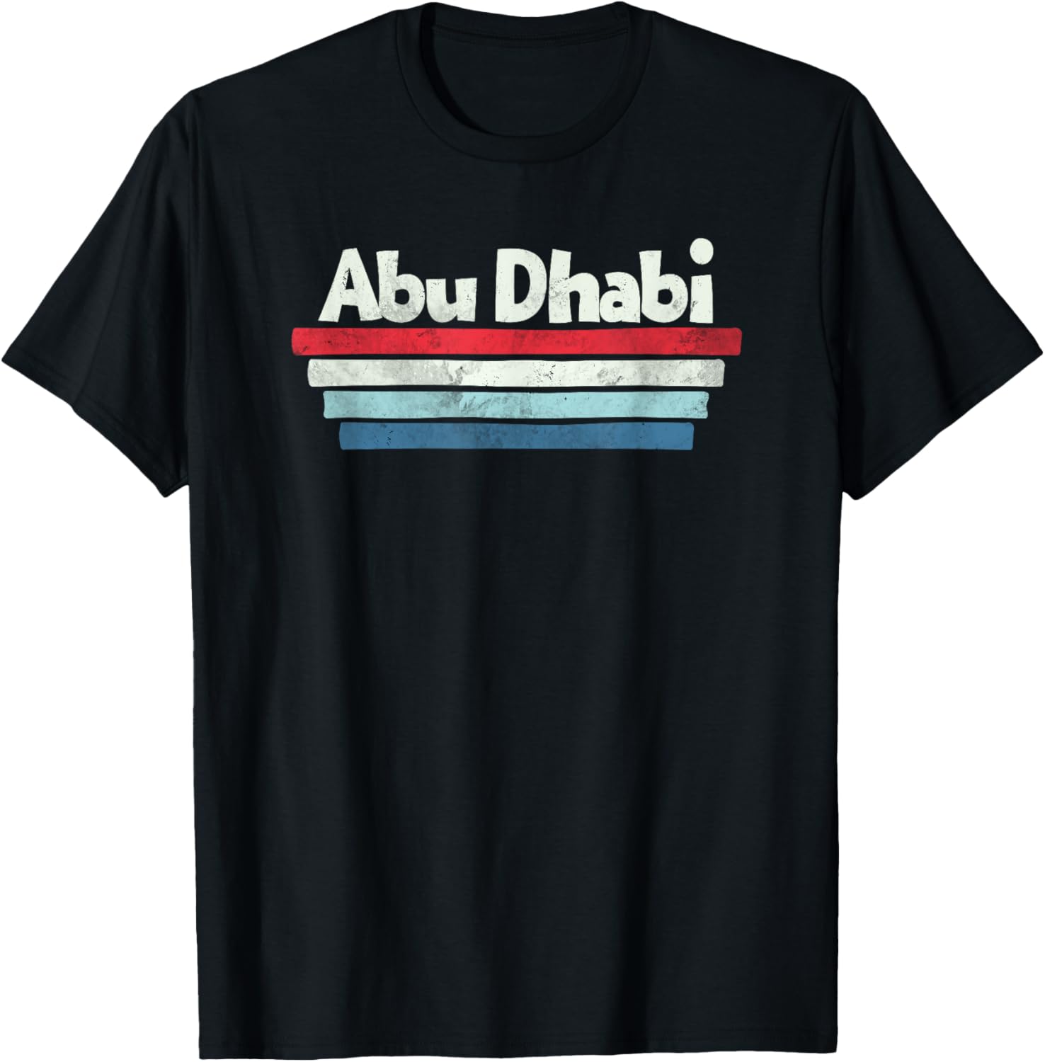 Vintage Retro 70s 80s Abu Dhabi T-Shirt - T-Shirt | Black