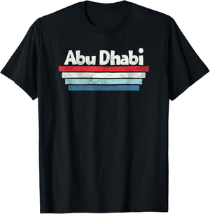 Vintage Retro 70s 80s Abu Dhabi T-Shirt - T-Shirt | Black