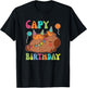 Capybara Capy Birthday Pun Happy Birthday T-Shirt - T-Shirt | Black