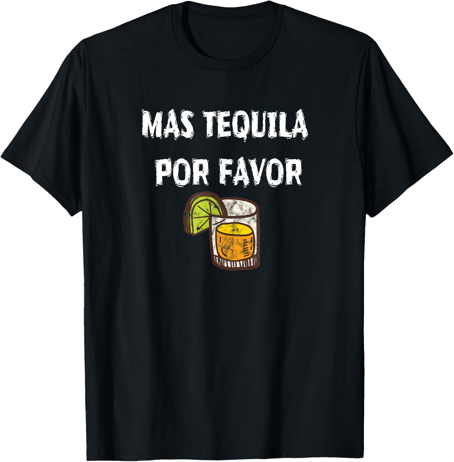 Mas Tequila Por Favor Party Alcohol Liquor Beach Pool Travel Women T-Shirt - T-Shirt | Black
