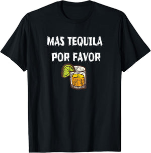 Mas Tequila Por Favor Party Alcohol Liquor Beach Pool Travel Women T-Shirt - T-Shirt | Black