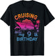 Cruising Into My 9th Birthday Family Cruise 9 Birthday T-Shirt - T-Shirt | Black