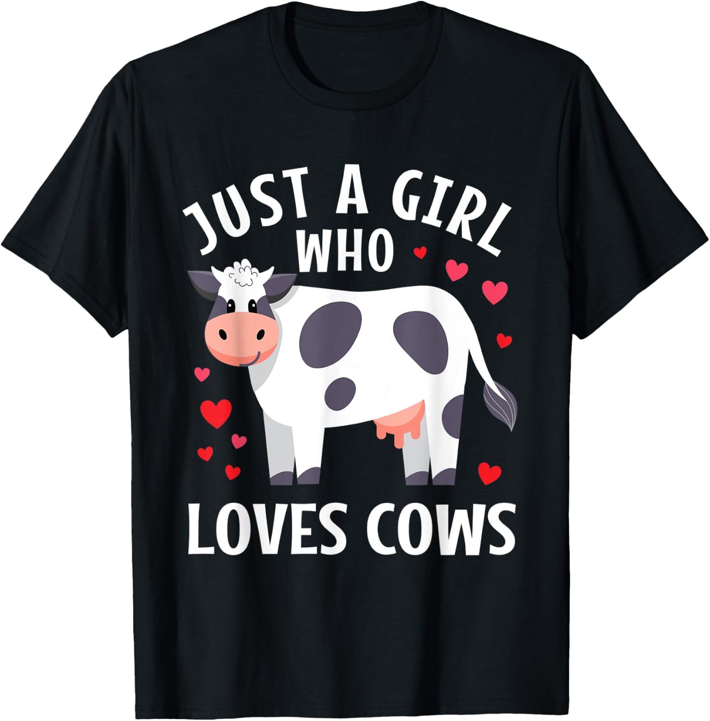 Cute Just A Girl Who Loves Cows Lover Toddler T-Shirt - T-Shirt | Black