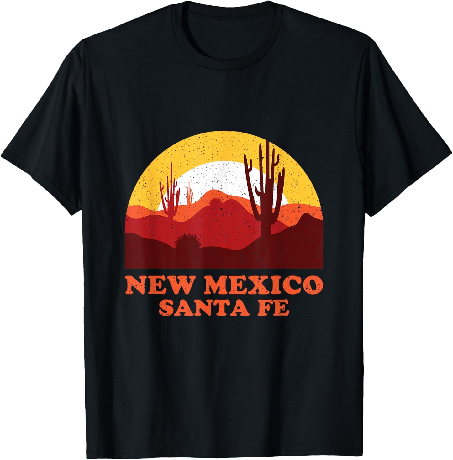 Vintage New Mexico Desert Santa Fe Sunset Travel Souvenir T-Shirt - T-Shirt | Black