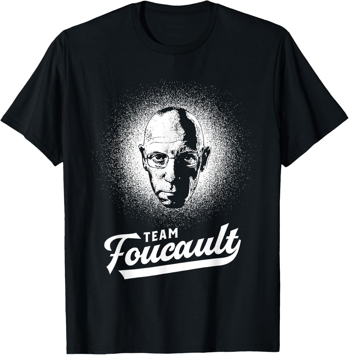 Team Foucault - Philosophy Retro Portrait T-Shirt - T-Shirt | Black
