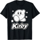 Kirby Stars Black & White Big Character Portrait T-Shirt - T-Shirt | Black