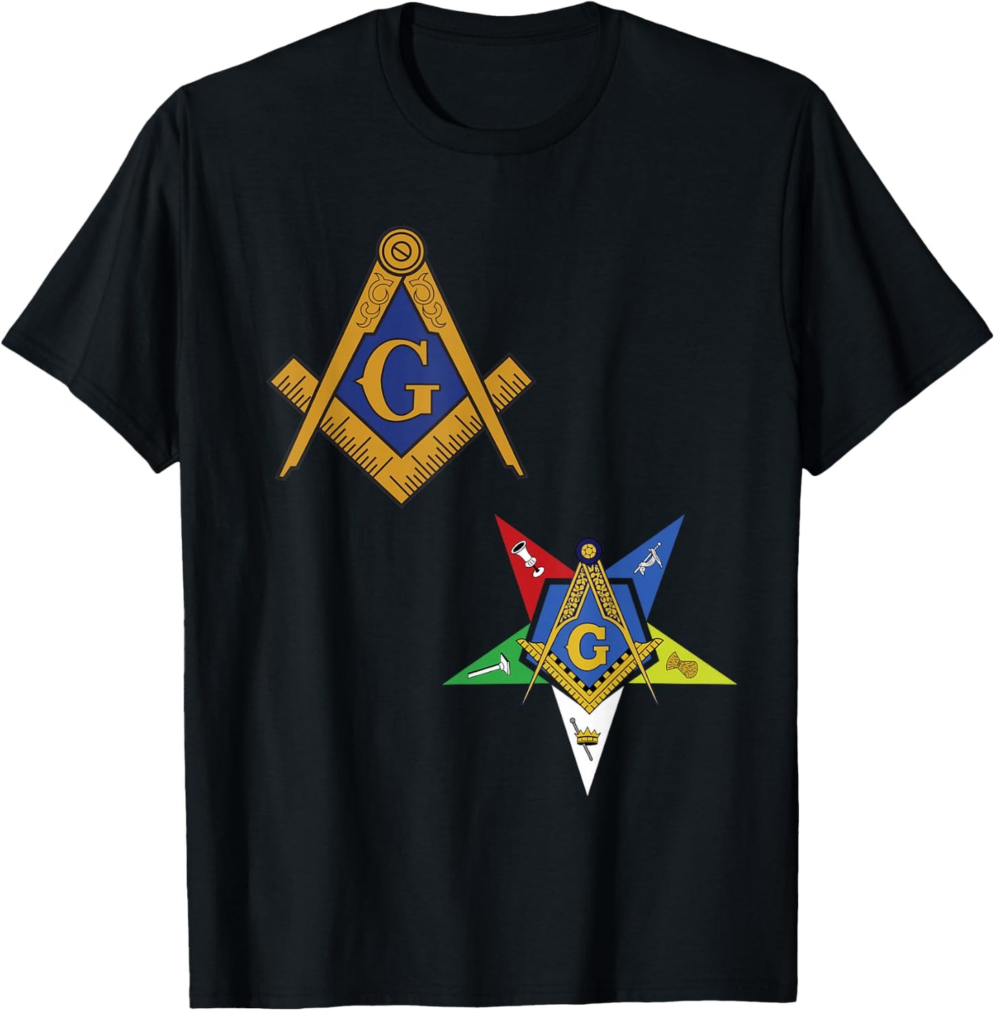 Mason Worthy Patron Split OES Masonic Order Eastern Star T-Shirt - T-Shirt | Black