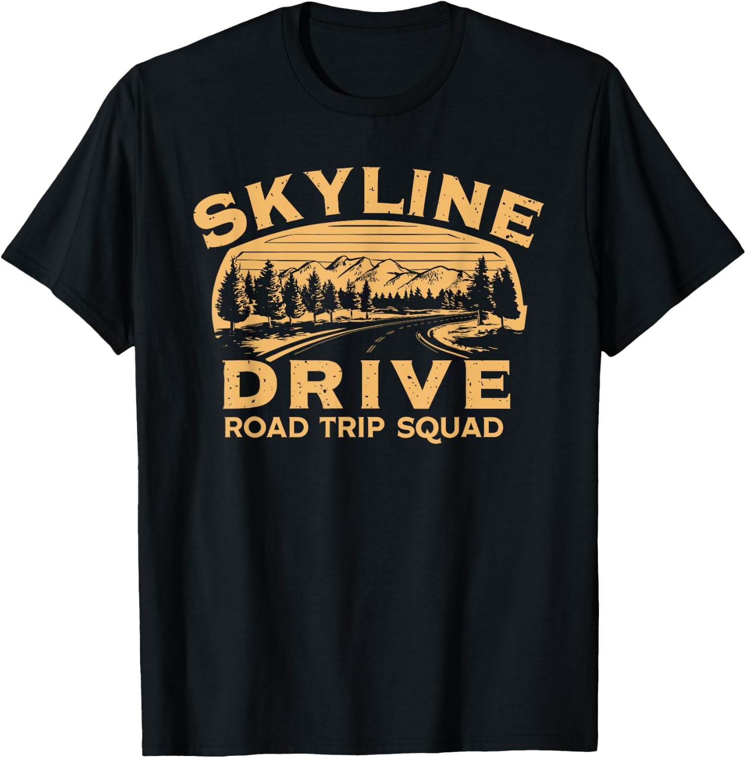 Skyline Drive Road Trip Squad Travel Souvenir T-Shirt - T-Shirt | Black