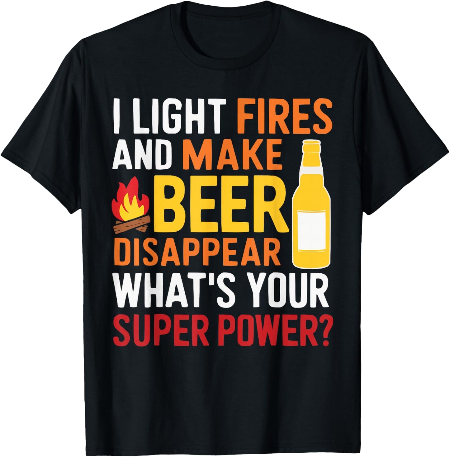 Firepit Outdoor Camp Fire Pit Camping Campfire T-Shirt - T-Shirt | Black