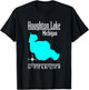 Modern Houghton Lake - Michigan T-Shirt - T-Shirt | Black