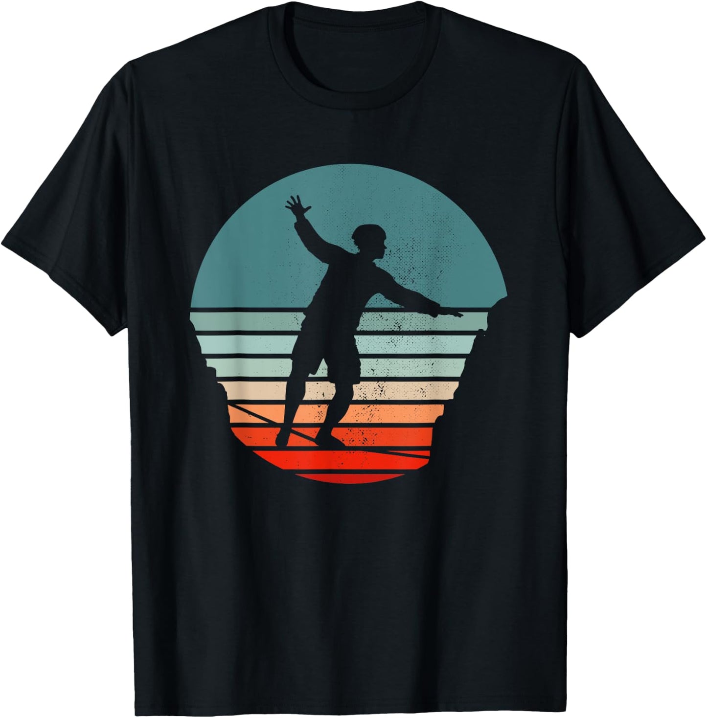 Slackline Retro T-Shirt - T-Shirt | Black