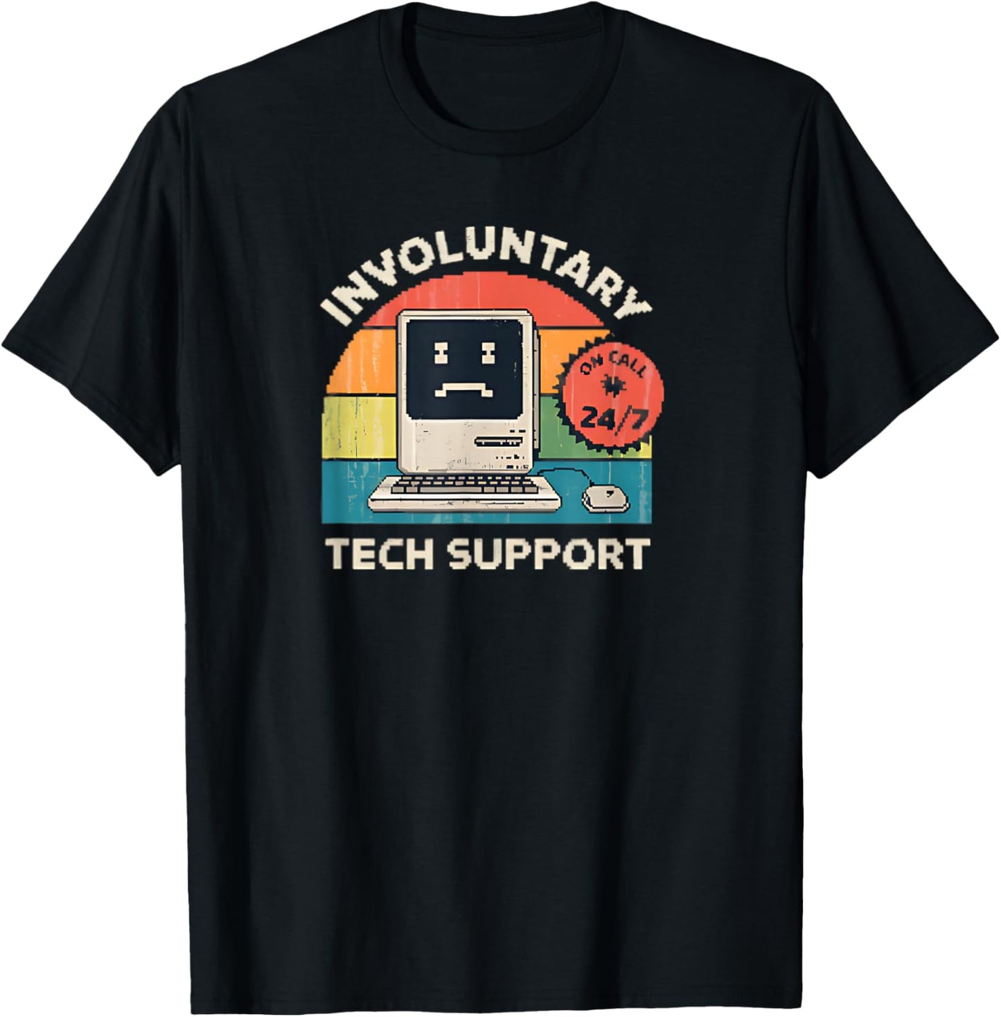 Involuntary Tech Support Funny Tech Assistant Computer T-Shirt - T-Shirt | Black
