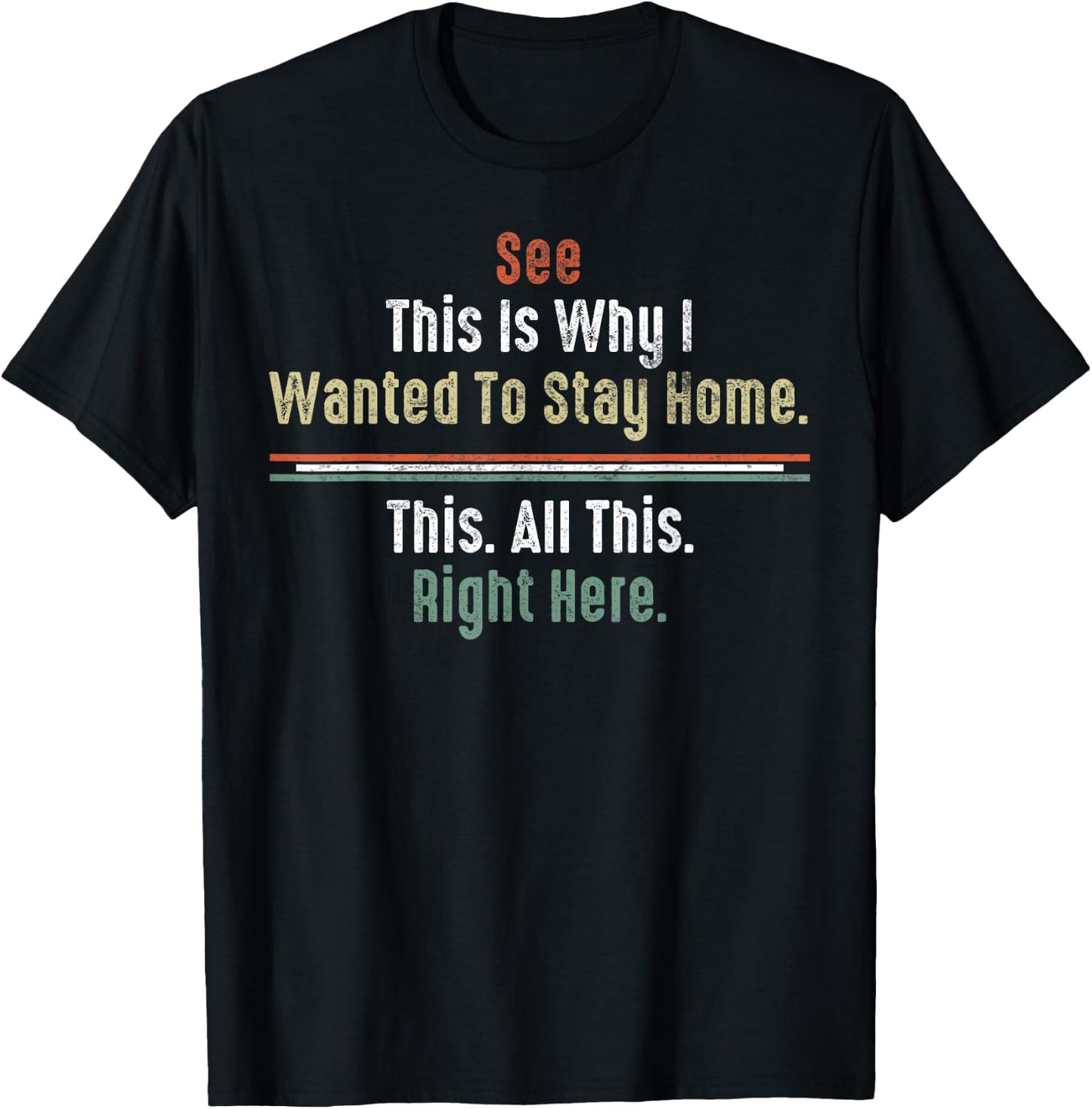 See This Is Why I Wanted To Stay Home This All This Right T-Shirt - T-Shirt | Black