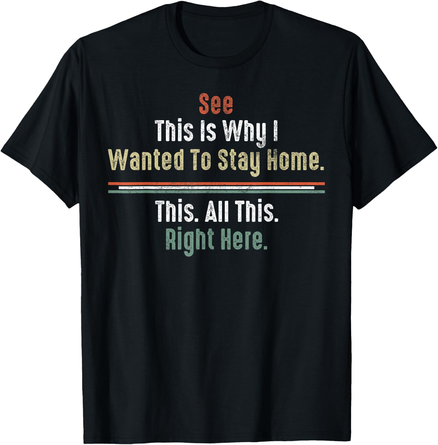 See This Is Why I Wanted To Stay Home This All This Right T-Shirt - T-Shirt | Black