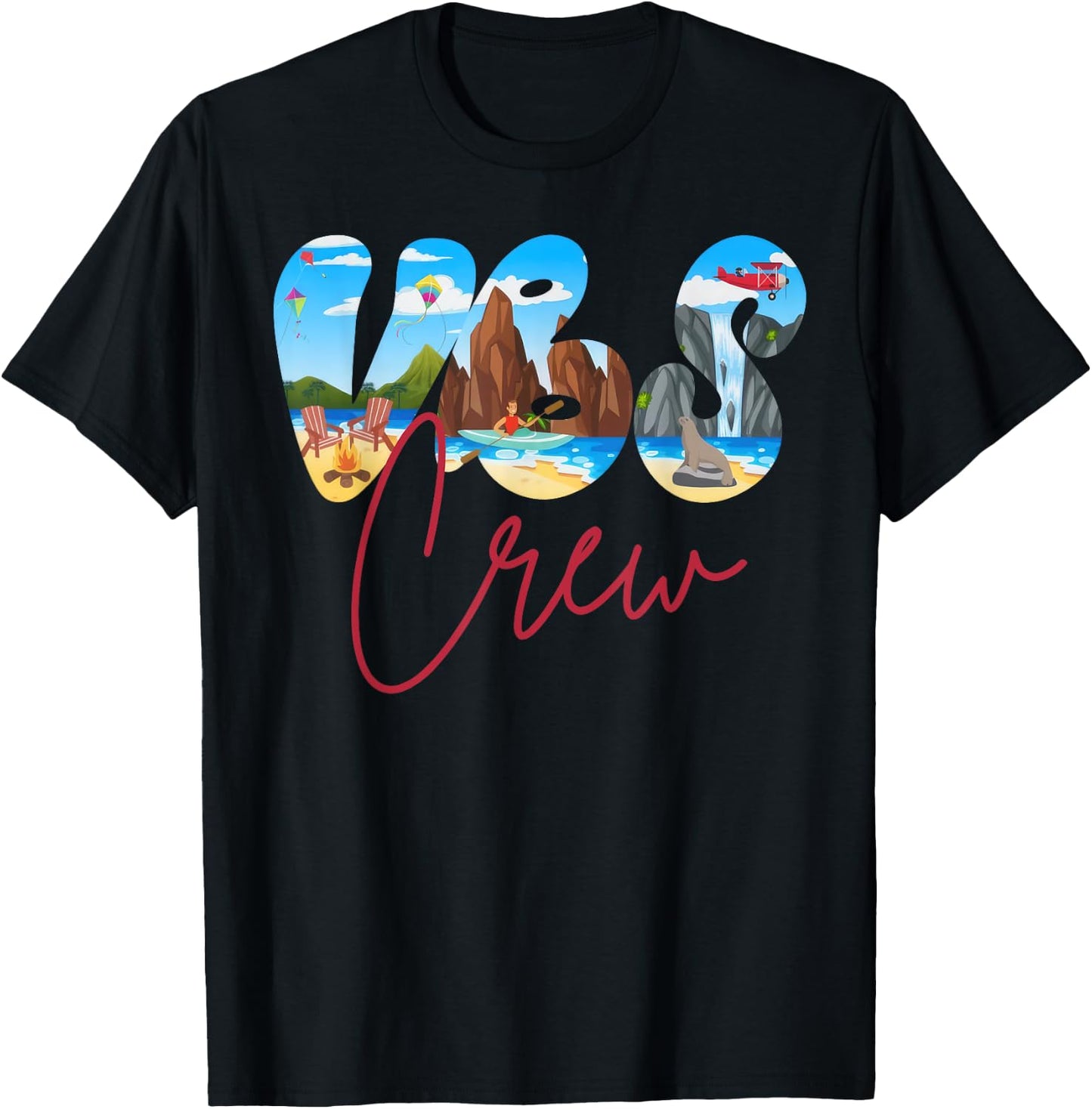 Scuba VBS Crew Breaker Rock Beach VBS 2024 Christian Women Kids T-Shirt - T-Shirt | Black