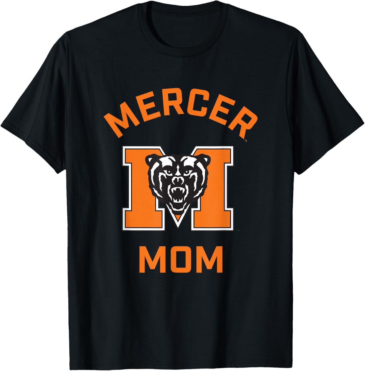 Mercer University Bears Arched Mom T-Shirt - T-Shirt | Black