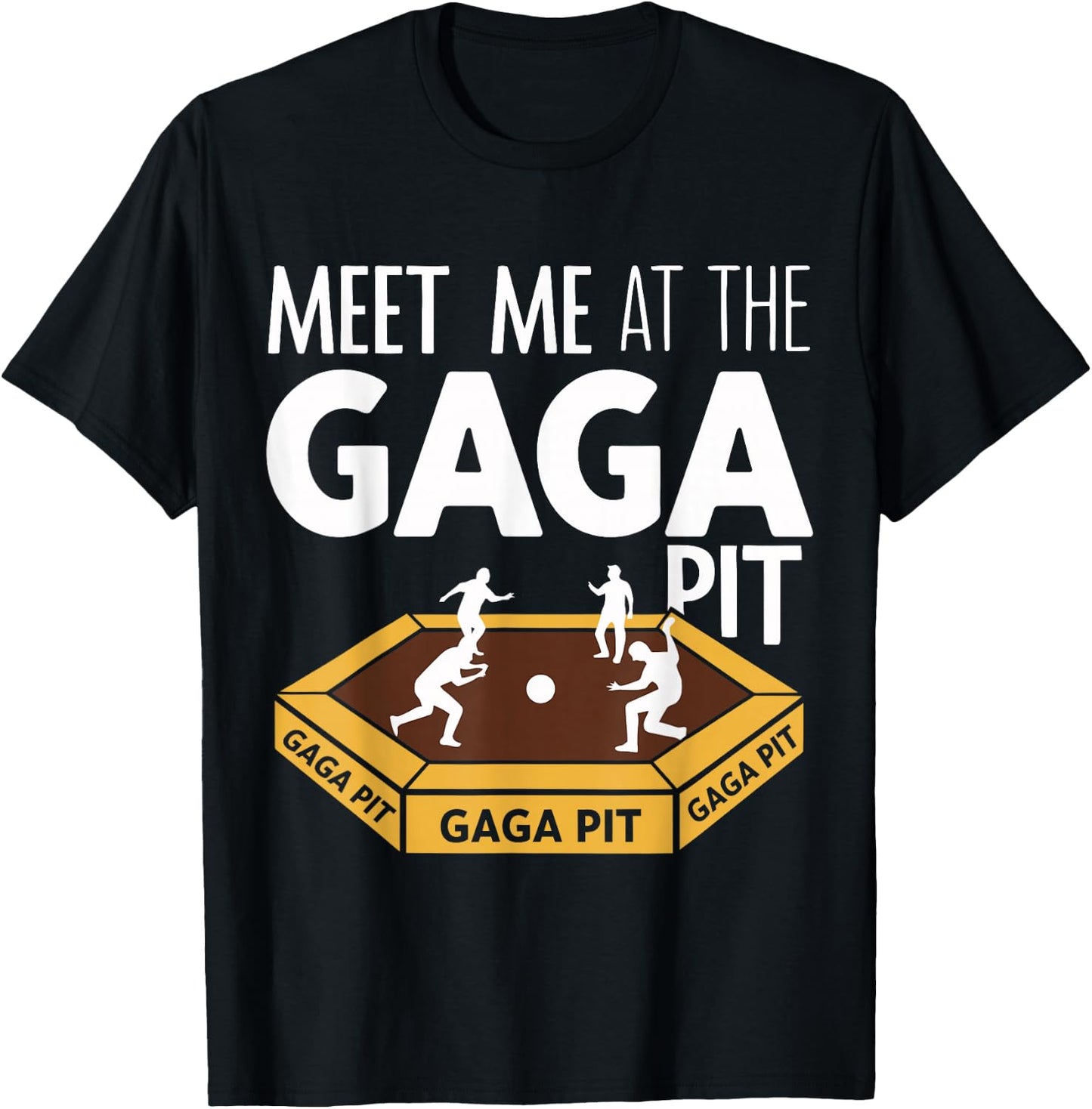 Fun Gaga Ball Game Meet Me at the Gaga Pit Dodgeball Kids T-Shirt - T-Shirt | Black