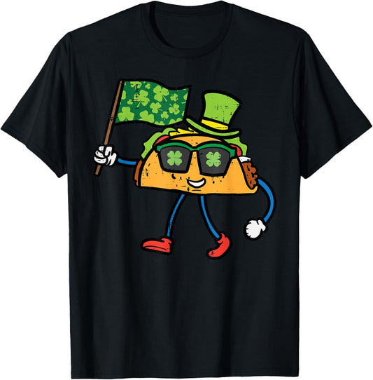 St Patricks Day Taco Saint Pattys Mexican Food Men Women Kid T-Shirt - T-Shirt | Black